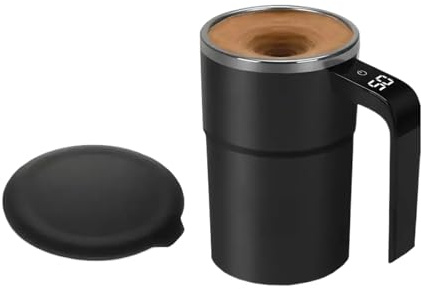 automatica di agitazione – Bicchiere intelligente portatile con display automatico della temperatura | Bicchiere di miscelazione per uso domestico, ufficio e viaggio | per latte cacao cioccolato
