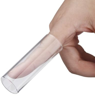 Toyvian 2pcs White Glass Bottleneck Guitar Slide for Acoustic and Electric Guitar with Tonal Voice and Sustain for Professional Players and Lovers