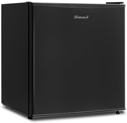 Smad Mini Frigo, 48L, Petit Frigo, 0-10℃, avec Porte Réversible, Mini Réfrigérateur pour Chambre, Bureau, Hôtel, Appartement, Studio, Noir