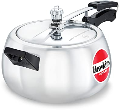 Hawkins Contura 5 Litre Pressure Cooker, Handi Cooker, Silver (HC50)