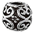 NKlaus Haarschmuck Bartperle ADA Königliche Perle 925 Sterlingsilber Silber Lockenperle 6393
