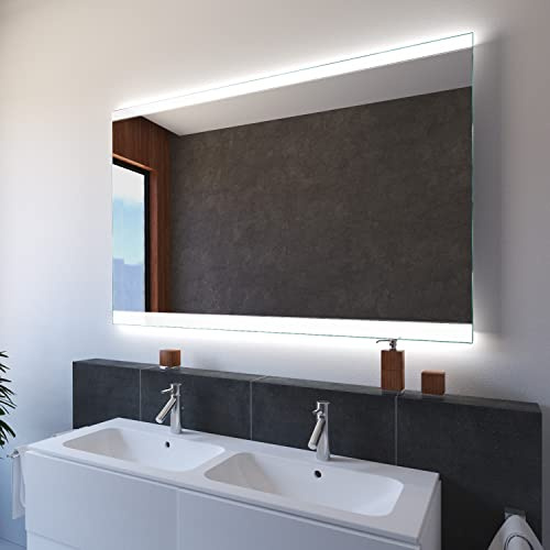 SARAR Badspiegel Spiegel Badezimmerspiegel mit LED-Beleuchtung 80x90cm Made in Germany Wandspiegel Mirror Spiegel Bad mit Licht auf Maß Designo MA2510