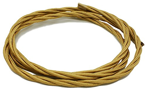 5m Textilkabel 3×0,75 mm² rund verdrillt mit PVC-Isolierung Innenbereich Meterware Lampenkabel Kupferlitze