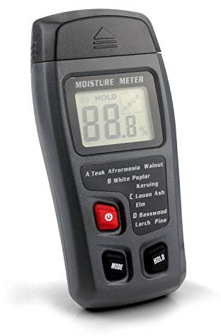 Aofan Holzfeuchtemessgerät 0-99,9% mit Temperaturmesser - Handheld Feuchtigkeitsmessgerät für Holz, Baustoffe, Papier & Pappe