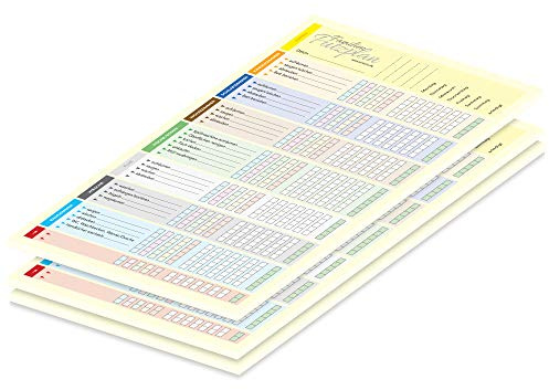 PRICARO Putzplan Family, bunt, A4, 25 Blatt, 3 Stück