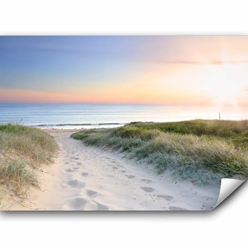 murando - Fototapete selbstklebend Meer Strand, 294x210 cm, Schlafzimmer | Selbstklebend ohne Kleister, Full HD Druck, ideal fürs Wohn- oder Schlafzimmer, schnelle Montage, lichtbeständig, geruchsfrei