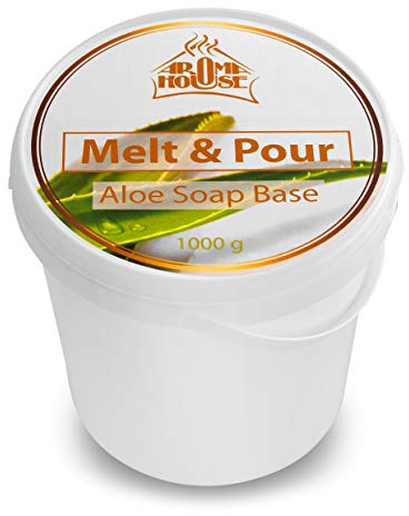 Base per Sapone con Aloe Vera di Glicerina 1000g - Crystal Aloe 1 kg - Adatto a Tutti i Tipi di Pelle - Base per Sapone Ultra Idratante - Sapone Grezzo per Fatto a Mano - Bel Regalo