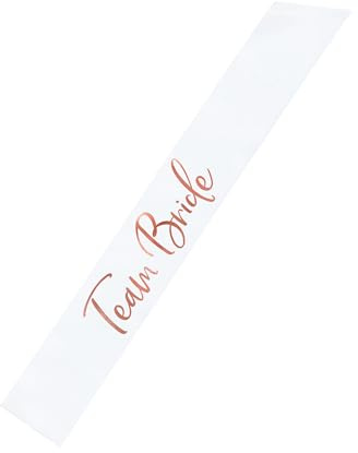 Generique - Schärpe Team Bride Junggesellinnen-Abschied-Accessoire Weiss-rosé