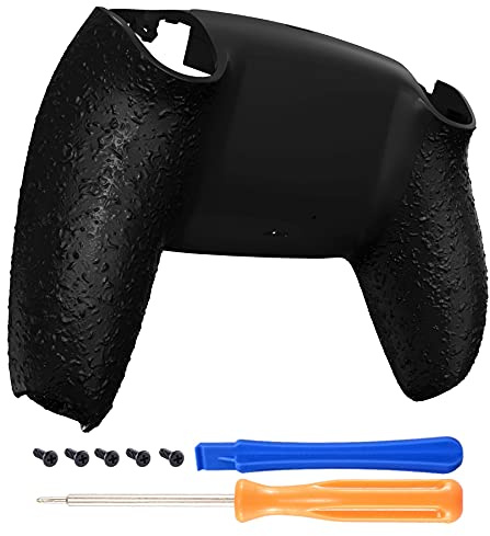 eXtremeRate Back Cover Compatible with PS5 Controller, Case Housing Replacement Shell Cover for Playstation 5 Controller (Textured Black)