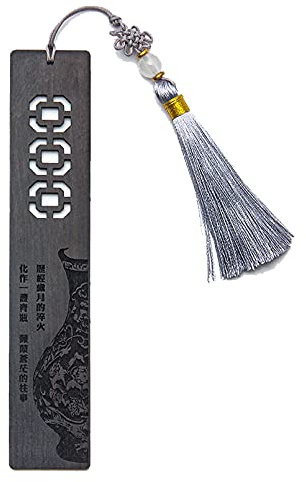 Seiten-Lesezeichen aus Naturholz, handgefertigt, Marke mit schönen Quasten, ideal als Geschenk für Schüler, Lehrer, Kollegen und Freunde