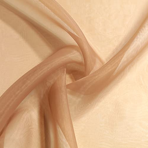 TOLKO uni Gardinenstoff Meterware halbtransparent | 300cm breit | Deko-Stoff für Gardinen Vorhang Hochzeit Party | Hauch Zart wie feiner Tüllstoff Netzstoff | Stoffe zum Nähen Meterware