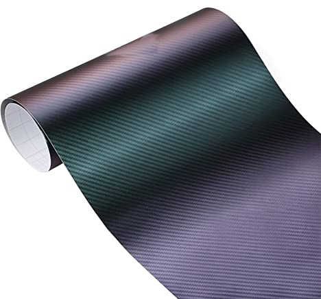 BYNYXI Carbon Autofolie, 50cmx152cm wasserdichte Aufkleberfolie PVC Selbstklebend Autoaufkleber 3D Car Wrapping Blasenfrei Vinyl Folie DIY Carbonfolie Autofolie Universal Lackschutzfolien für Auto