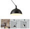 Hängelampe Esstisch E27, Pendelleuchte Schwarz Höhenverstellbar Hängeleuchte Vintage Industrielle mit Schwenkarm Rund Metall Lampenschirm Esszimmerlampe Pendellampe für Küche Wohnzimmer Schlafzimmer