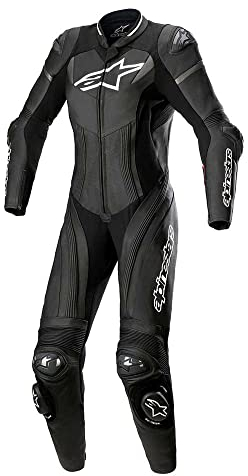 Alpinestars Stella GP Plus Abito da donna in pelle da moto da 1 pezzo, nero/bianco, 42