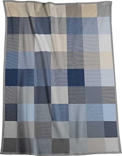 Biederlack Wohndecke | Blue Woven - 150 x 200
