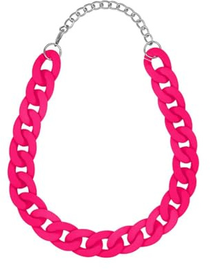 Soul-Cats Statement Kette Halskette bunt riesig oversized Panzerkette Gliederkette Vintage