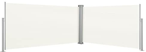 Annlera Ausziehbare Seitenmarkise 160x600 cm Creme Sichtschutz Ausziehbar Balkon Sichtschutz Seitlich Seiten Markise Aussen Balkon Markise für Garten Terrasse Windschutz Und Privatsphäre Schutz