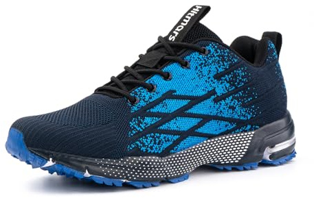 Hitmars Scarpe Running Uomo Donna Scarpe da Ginnastica Corsa Trail Running Sportive Outdoor Jogging Trekking Sneakers Blu N1 44EU