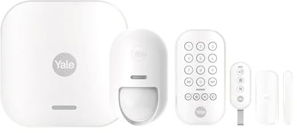 Yale Smart Alarm Starter Kit [NO Subscription Required] | 5 Pieces | Arm, Part-Arm, Disarm | Control 4 Security Areas | Real-Time Alerts | Compatible with The Yale Home app