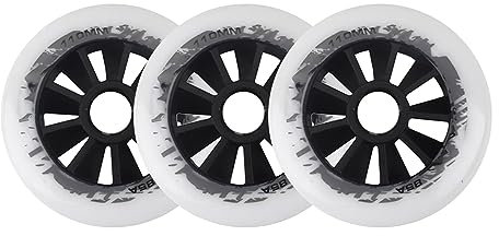 HBALDTEDC Led Light Up Roller Skate Räder, Ersatz-Skate-Rollen, Inline-Skate-Rollen 85A, 90MM100MM110MM(White,90mm)