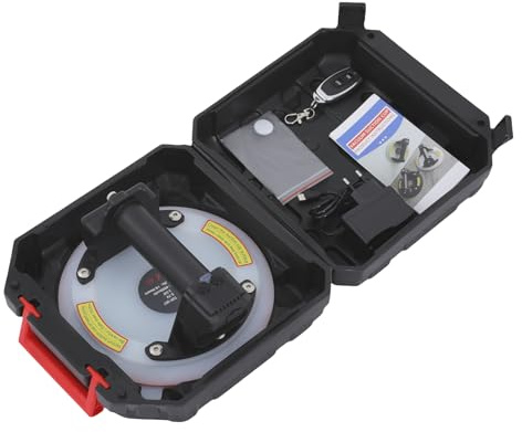 21cm Elektrischer Saugheber Vakuumheber Glassauger LED- Elektrischer Saugheber Akku Vakuum Starker Saugnapf-Geeignet für Großen Glasflächen Fliesen Paneelen Möbeln
