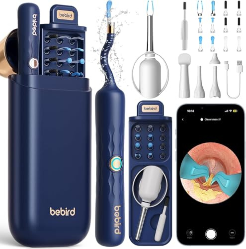 Bebird Earsight Plus D39R Ear Wax Removal Tool Camera, FSA HSA Eligible Items, Ear Cleaner with Flexible Ear Camera Otoscope, Visual Ear Pick Tweezers Wax Remover, Ear Cleaning Kit for Family
