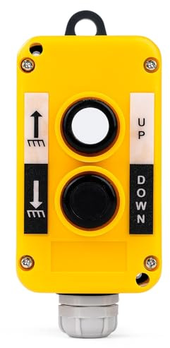 Jadeshay Telecomando della Gru Paranco Elettrico COP Interruttore a Pulsante Sospeso Controllo Auto-ripristino 2NO Elevato Isolamento per Gru e Montacarichi Elettrico AC 240V/3A IP65