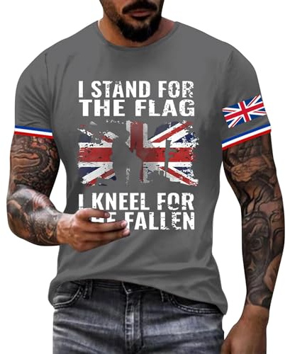 NNGOTD Mens Union Jack Polo Shirts United Kingdom Britain England Flag Print Short Sleeve Collared Button Down Golf Shirt Summer Regular Fit Work Tops Plus Size T-Shirt Holiday Clothes for Men UK