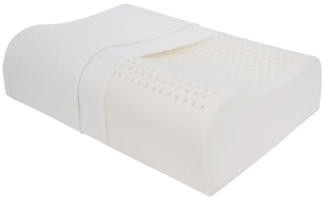 Naturlatex-Kissen mit hohem Profil, leicht feste Dicke zur Unterstützung der Halswirbelsäule, lindert Nacken- und Schulterschmerzen, extra hohes Design, ideal für größere/größere Körperrahmen (L x B x
