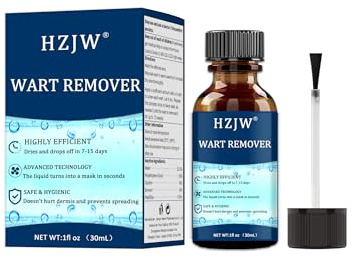 【HZJW】 Fast-Acting Wart Remover– Gentle & Effective Treatment for Common Warts, Plantar Warts, Corns, and Calluses，30ML.