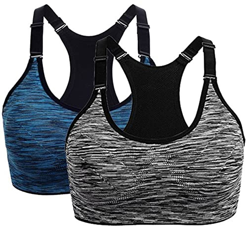 Sujetador deportivo para mujer High Yoga Running sin costuras Gym Tank Top Fitness Vest 2 Pack Embarazada Ropa Mujer, c, S