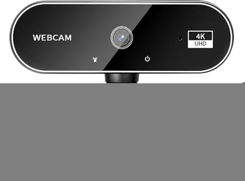 Webcam 4K - Webcam - Monitor video HD con risoluzione 4k per computer desktop e laptop, chiamate, conferenze, riunioni, gioco