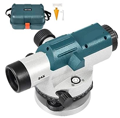 Automatisches optisches Niveau 24X & amp;26 x 40 mm Aperture Auto Level Kit mit magnetisch gedämpftem Kompensator und Transportsicherung Für Heimwerker(26X)