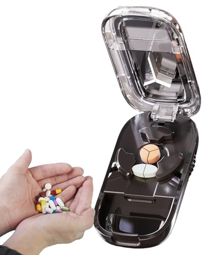 Medikamententeiler, Schneider Für Kleine Und Große Tabletten, Medikamentenbehälter Für Reise Alltag Handtasche Kinder Senioren Haustiere