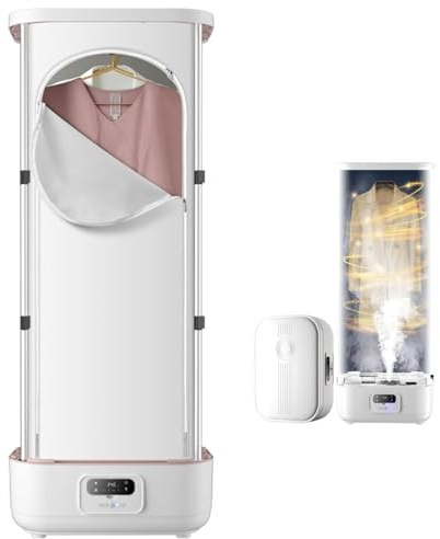 Vaporizador de ropa portátil de alta velocidad, ideal for viajes. Plancha de vapor plegable sin arrugas.