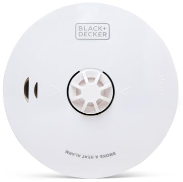 BLACK+DECKER Multi-Sensor Smoke And Heat Alarm. Battery Powered With 10 Year Battery Included. Easy To Install Smoke Detector Fire Alarm. Smoke Alarms for Home.