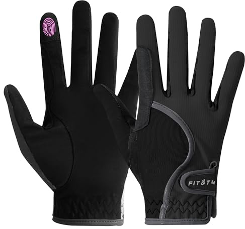 FitsT4 Sports Reithandschuhe Kinder Sommer Atmungsaktiv Mädchen Handschuhe Grip rutschfest Reiten Jungen mit Touchscreen-Design für Reitsport Sports