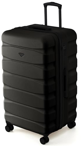 Flight Knight 80cm Trunk Suitcase - Hard Shell ABS Checked Luggage for Long-Haul Travel with Large Capacity Interior, Spinner Wheels and TSA Lock - Approved for Most UK Airlines