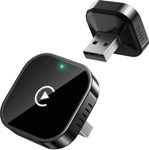 Teeran Wireless CarPlay Adapter for iPhone (2026 Upgraded), Mini Plug & Play for Cars with Factory Wired Apple CarPlay, Fast & Stable Connection, Easy Setup, Wide Vehicle Compatibility USB & USB C﻿