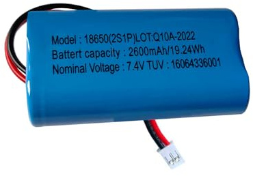 AOLIKES 18650 2s1p 2600mAh 7.4V batería Recargable de Iones de Litio con Conector PH2.0/2p / Celdas 5C / soporta Carga rápida