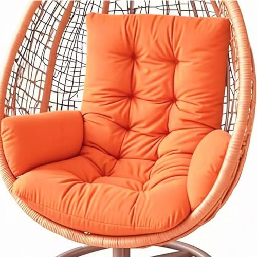 Generisch Hängesessel-Kissen,Garten Polster,Schaukelsessel-Kissen Indoor Sitzkissen Auflage für Hängeschaukel Hängekorb Outdoor Waschbar Schaukelstuhl Dicke Hängestuhl Sitzauflage,Orange