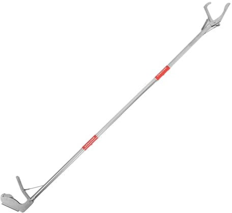 Mikikit Schlangengreifer aus Edelstahl mit 127cm Länge und Rutschfestem Griff Faltbar mit 3 Segmenten für Sicheres Greifen von Schlangen und Müll im Outdoor Einsatz