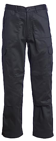 Blackrock Men's Work Active Cargo Trousers, Work Utility & Safety Trousers, Black Workwear, Knee Pads Pockets, Workman, Clothing, Pants, Working, Builders, Welding, Electrician - 34 Waist 32 Leg