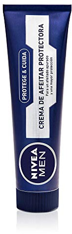 NIVEA MEN Protege & Cuida Crema de Afeitar Protectora (1 x 100 ml), crema hidratante para un afeitado apurado, crema de afeitado para proteger de cortes e irritaciones