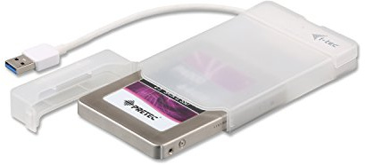 i-tec MySafe USB 3.0 Easy, externes 6.4 cm / 2.5 Festplattengehäuse für SATA I/II/III HDD SSD, Weiß
