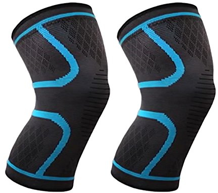 Knieschützer Knieschoner Schienbeinschützer Kniebandage Unisex Outdoor Beinschützer Schienbeinschoner Knieprotektor One Size XL 1 Paar Schienbeinschutz Knieorthese für erwachsene Jugendliche Blau