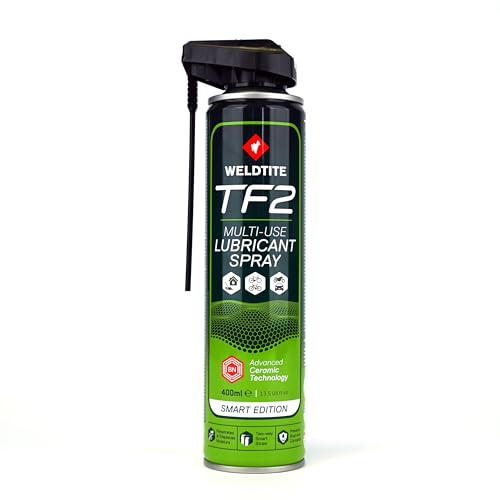 WELDTITE TF2 Multi-Use Lubricant Spray SMART Edition - Versatile Lubrication for Bike Bearings, Cables, Derailleurs, Pedals, Bolts & Drivetrains, 400 ml