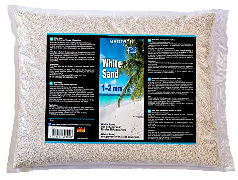 Grotech White Sand 2-3mm 5kg - der Bodengrund für das Riffaquarium.