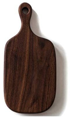 DSISI Tabla de Cortar, World of Flavors Tabla de Pizza Tabla de Cortar de Cocina de Madera Maciza de Nogal con Mango Tabla de Corte para Carne Y Verduras Picadas