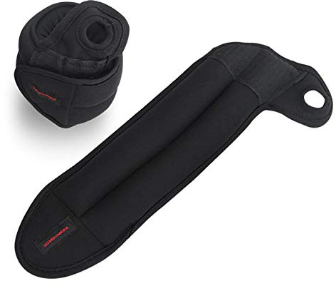 TrainHard 0.5 kg - 2 kg Gewichtsmanschetten Paar für Handgelenk mit Daumenschlaufe, 4 Varianten Gewichts and 5 Farben Laufgewichte